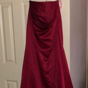 Red Satin gown